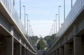 Travaux viaduc de Boirs sur l'A13 vers Anvers - Régie autoroutière, contrôleur des routes