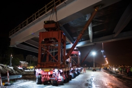 Trilogiport de Liège. Nouveau pont sur la Meuse (phase 1) janvier 2015