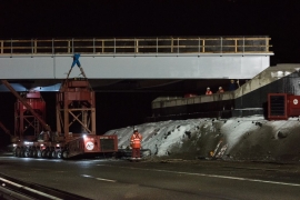 Trilogiport de Liège. Nouveau pont sur la Meuse (phase 1) janvier 2015