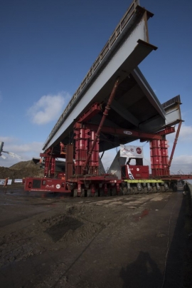 Trilogiport de Liège. Nouveau pont sur la Meuse (phase 2) janvier 2015