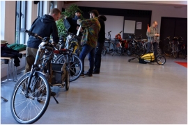 Organisation d'un check-up vélo par la cellule mobilité du Service Public de Wallonie.
