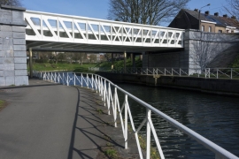 Canal du Centre historique. Pont de Liebin rénové en 2017.