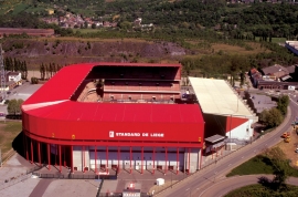 Liège vue du ciel. Stade de Sclessin.