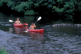 Descente de la Lesse en kayak.
