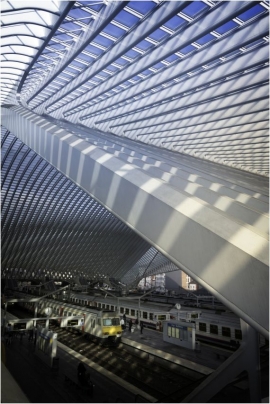 La gare des Guillemins à Liège, conçue par Santiago Calatrava Valls (un architecte, ingénieur et plasticien espagnol). La gare a été inaugurée le 18 septembre 2009.



